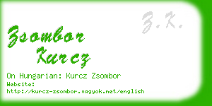 zsombor kurcz business card